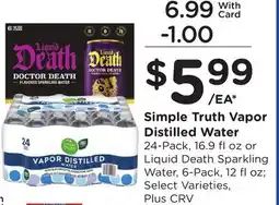 Ralphs Simple Truth Vapor Distilled Water offer