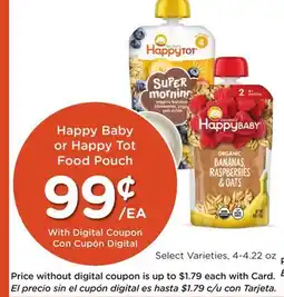 Ralphs Happy Baby or Happy Tot Food Pouch offer