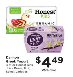 Ralphs Dannon Greek Yogurt offer