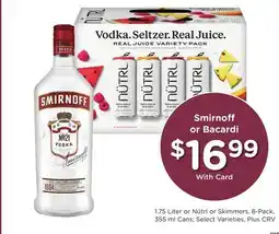 Ralphs Smirnoff or Bacardi offer