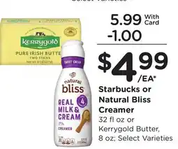 Ralphs Starbucks or Natural Bliss Creamer offer