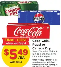 Ralphs Coca-Cola, Pepsi or Canada Dry offer