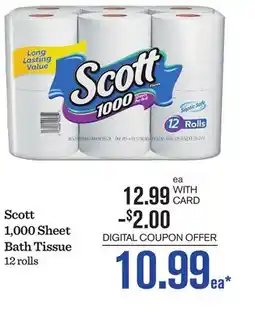 Mariano's Scott 1,000 Sheet Bath Tissue offer