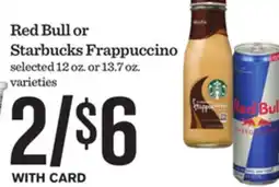 Mariano's Red Bull or Starbucks Frappuccino offer
