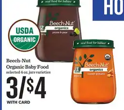 Mariano's Beech-Nut Organic Baby Food offer