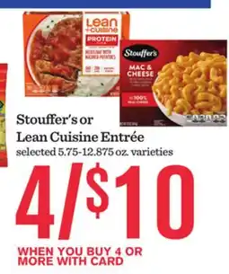 Mariano's Stouffer's or Lean Cuisine Entrée offer