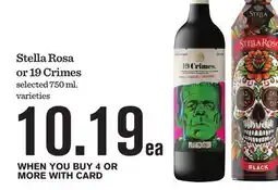 Mariano's Stella Rosa or 19 Crimes offer