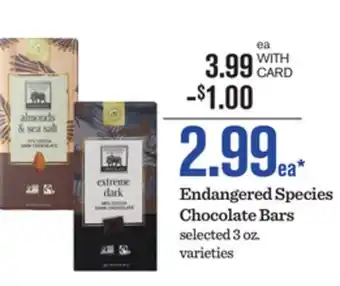 Mariano's Endangered Species Chocolate Bars offer