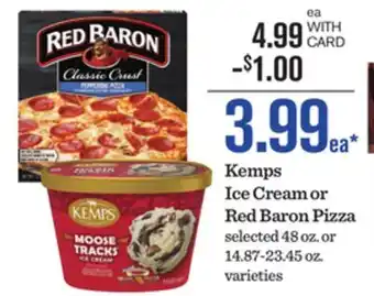 Mariano's Kemps Ice Cream or Red Baron Pizza offer