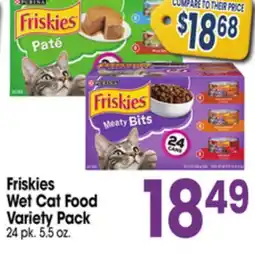 Jewel-Osco Friskies Wet Cat Food Variety Pack offer