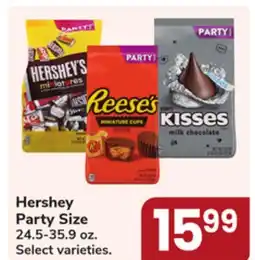 Jewel-Osco Hershey Party Size offer