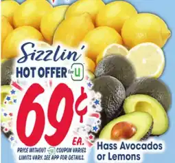 Jewel-Osco Hass Avocados or Lemons offer