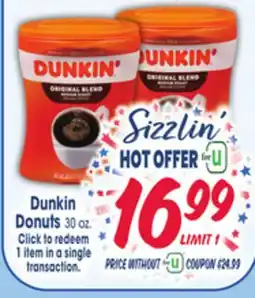 Jewel-Osco Dunkin Donuts offer