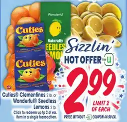 Jewel-Osco Cuties Clementines Wonderful Seedless Lemons offer