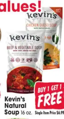 Jewel-Osco Kevin's Natural Natural Soup Soup offer
