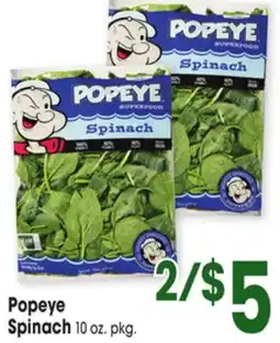 Jewel-Osco Popeye Spinach offer
