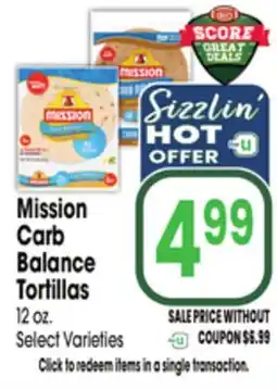 Jewel-Osco Mission Carb Balance Tortillas offer