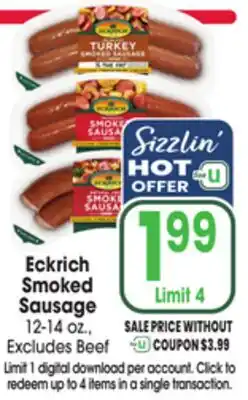 Jewel-Osco Eckrich Smoked Sausage offer