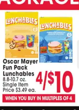 Jewel-Osco Oscar Mayer Fun Pack Fun Pack Lunchables offer