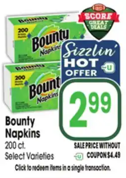 Jewel-Osco Bounty Napkins offer