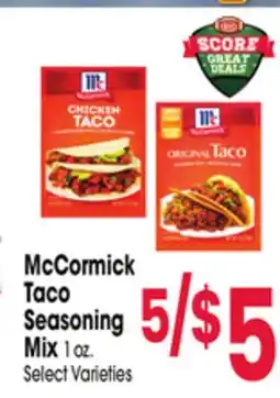 Jewel-Osco McCormick Taco Seasoning Mix offer