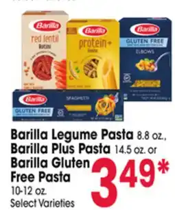 Jewel-Osco Barilla Legume Pasta 8.8 oz., Barilla Plus Pasta 14.5 oz. or Barilla Gluten Free Pasta 10-12 oz offer
