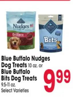 Jewel-Osco Blue Buffalo Nudges Dog Treats 10 oz. or Blue Buffalo Bits Dog Treats 9.5-11 oz offer