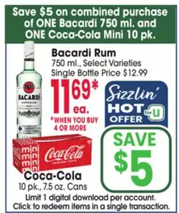 Jewel-Osco Bacardi Rum offer