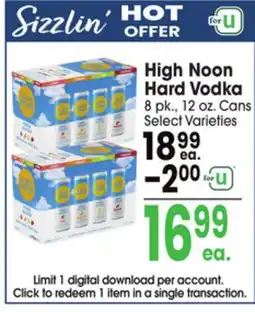 Jewel-Osco High Noon Hard Vodka offer