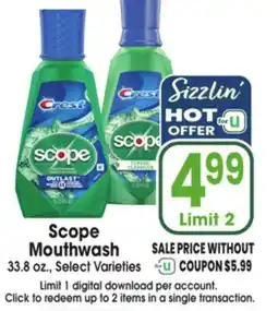 Jewel-Osco Scope Mouthwash offer