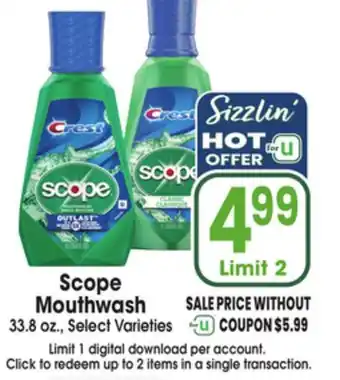Jewel-Osco Scope Mouthwash offer