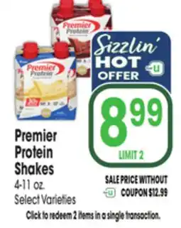 Jewel-Osco Premier Protein Shakes offer