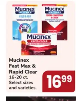 Jewel-Osco Mucinex Fast Max & Rapid Clear offer
