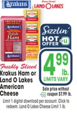 Jewel-Osco Krakus Ham or Land O Lakes American Cheese offer