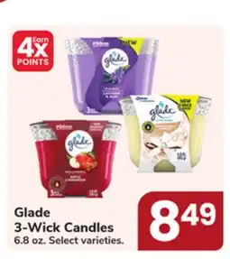 Jewel-Osco Glade 3-Wick Candles offer