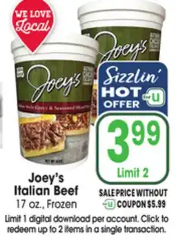 Jewel-Osco Joey's Italian Beef offer