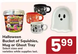 Jewel-Osco Halloween Bucket of Squishies, Mug or Ghost Tray offer