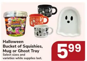 Jewel-Osco Halloween Bucket of Squishies, Mug or Ghost Tray offer