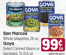 Tony’s Fresh Market San Marcos o Goya offer