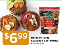 Food 4 Less Heritage Farm Seasoned Beef Patties offer