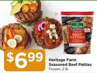 Food 4 Less Heritage Farm Seasoned Beef Patties offer