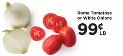 Food 4 Less Roma Tomatoes or White Onions offer