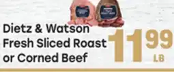Tony’s Fresh Market Dietz & Watson Fresh Sliced Roast or Corned Beef offer