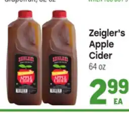 Tony’s Fresh Market Zeigler's Apple Apple Cider offer