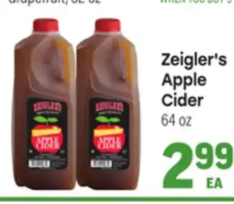 Tony’s Fresh Market Zeigler's Apple Apple Cider offer