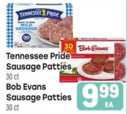 Tony’s Fresh Market Tennessee Pride Sausage Patties 30ct, Bob Evans Sausage Patties 30ct offer