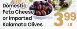 Tony’s Fresh Market Domestic Feta Cheese or Imported Kalamata Olives offer