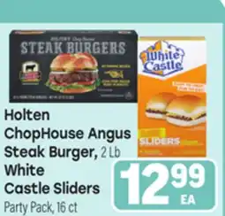 Tony’s Fresh Market Holten ChopHouse Angus Steak Burger, 2 Lb, White Castle Sliders, 16 ct offer