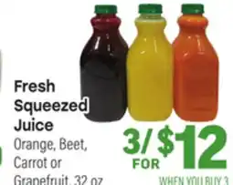 Tony’s Fresh Market Fresh Squeezed Juice offer