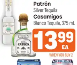 Tony’s Fresh Market Patrón Silver Tequila Casamigos Blanco Tequila offer